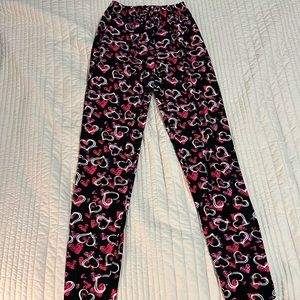 Leggings with Hearts One Size
